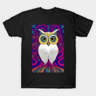 White Owl With Large Eyes T-Shirt